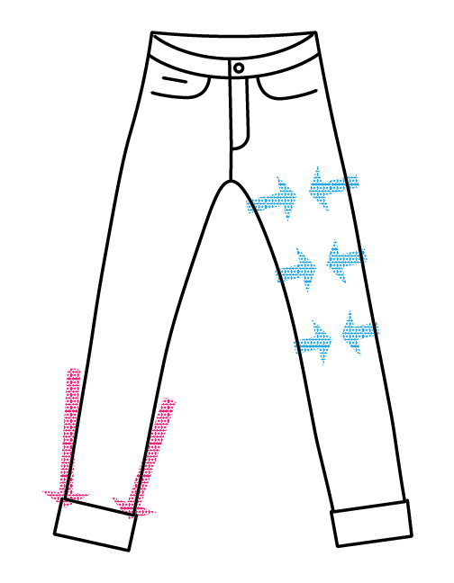 gustin vintage straight fit selvedge jeans fit example