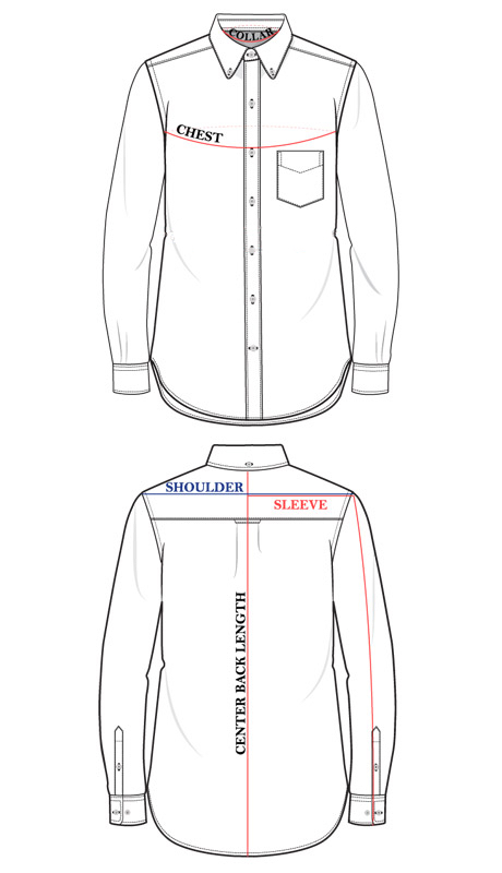 gustin shirt measurement guide